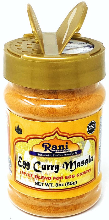 Rani Egg Curry Masala, 21 Spice Blend 3oz (85g) Shaker Top For Your Eggs or Tofu Scramble ~ All Natural | Vegan | Gluten Friendly | NON-GMO