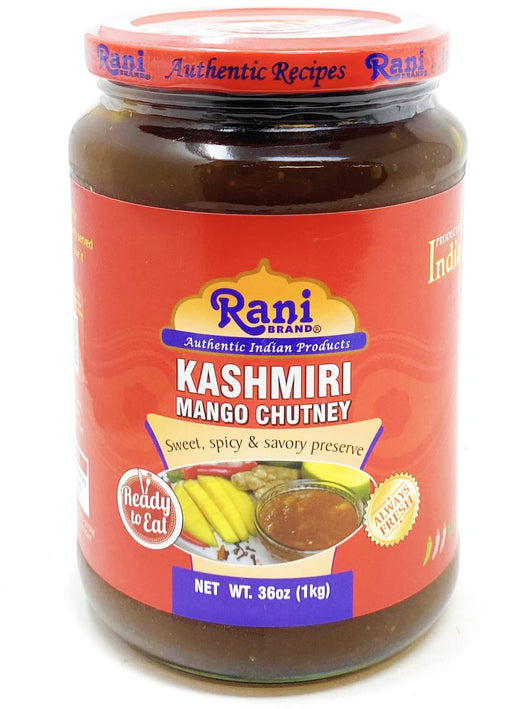 Delicious 1kg Glass Jar Rani Kashmiri Mango Chutney