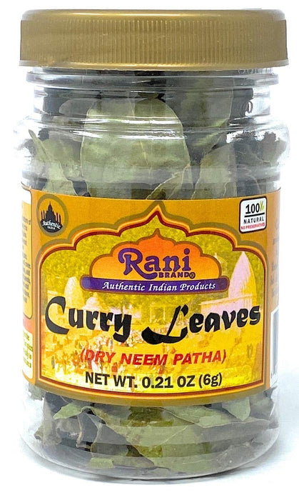 Rani Dried Curry Whole Leaves (Kari Neem Patha) Indian Spice 0.21oz (6g) ~ All Natural | Vegan | Gluten Friendly | NON-GMO