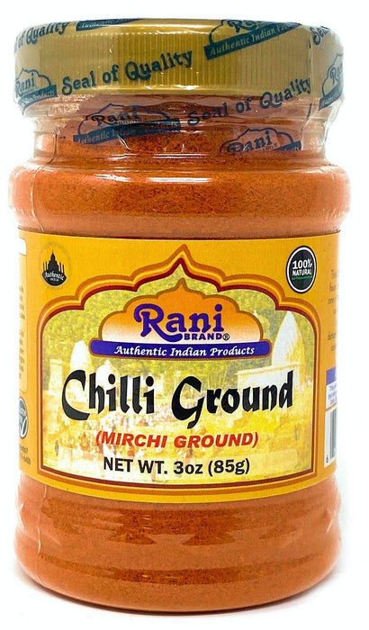 Rani Chilli Powder (Mirchi) Ground Indian Spice 3oz (85g) PET Jar ~ All Natural | Salt-Free | Vegan | No Colors | Gluten Friendly | NON-GMO