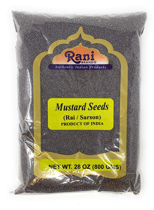 Rani Black Mustard Seeds Whole Spice (Kali Rai) 28oz (800g) ~ All Natural | Gluten Friendly | NON-GMO | Vegan | Indian Origin