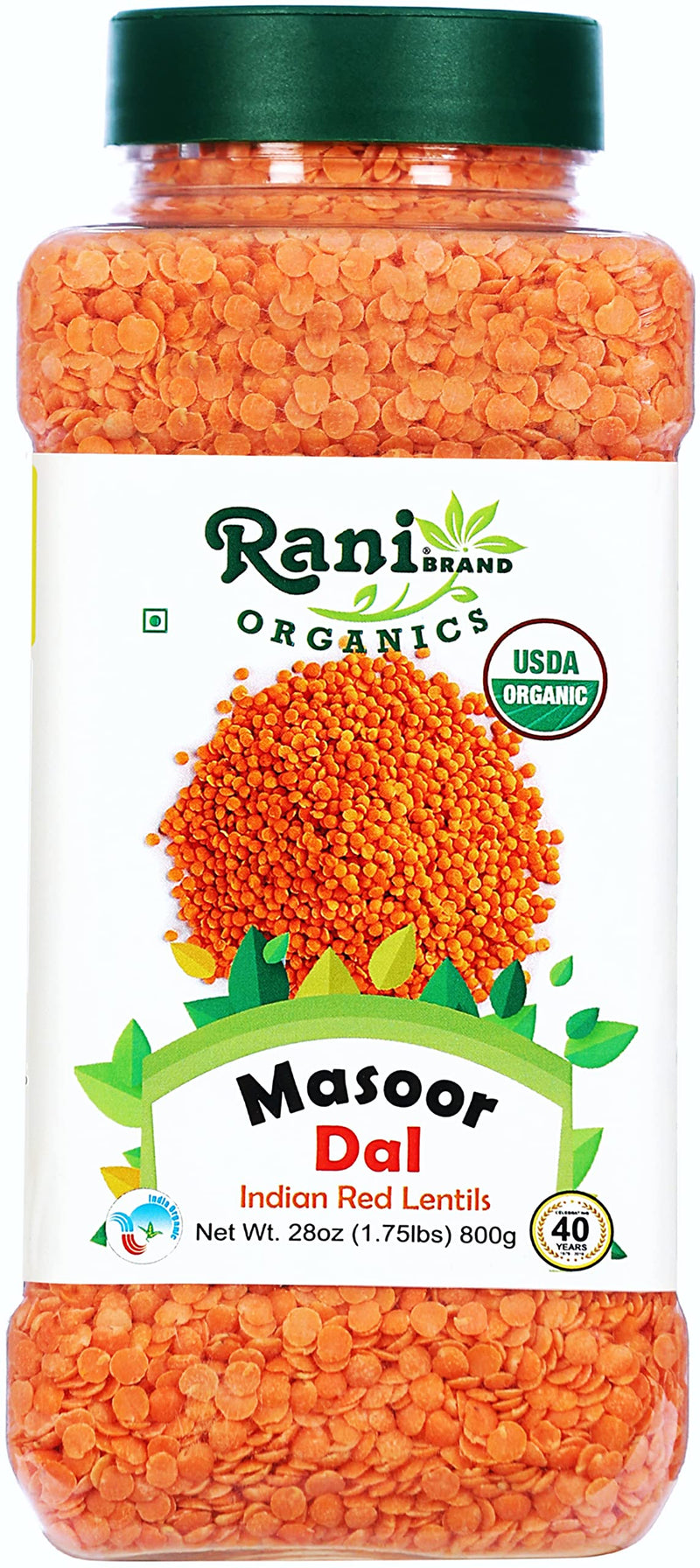 Rani Organic Masoor Dal (Red Split Lentils) 28oz
