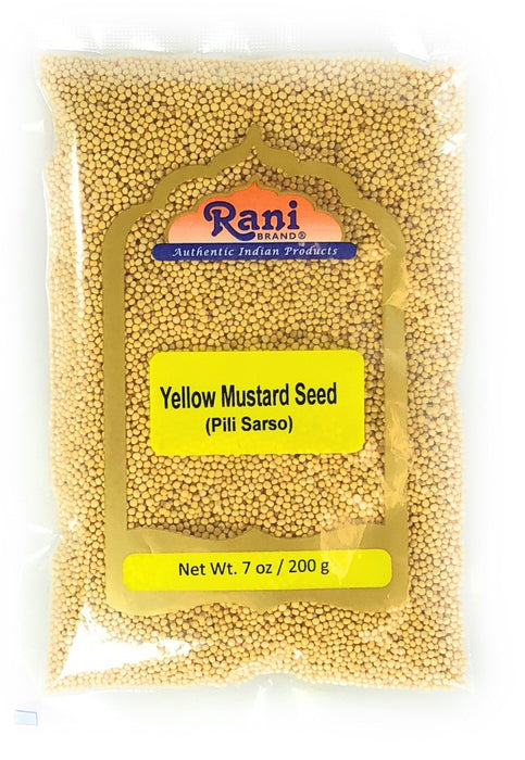 Rani Yellow Mustard Seeds Whole Spice 7oz (200g) ~ All Natural | Vegan | Gluten Friendly | NON-GMO | Indian Origin