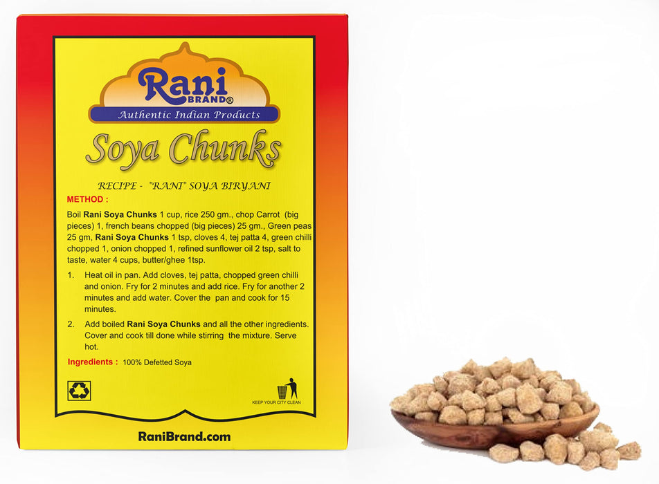 Rani Soya Chunks Nuggets (High Protien) 7oz (200g) ~ All Natural, Salt-Free | Vegan | No Colors | Gluten Friendly | NON-GMO | Indian Origin | Meat Alternate Substitute