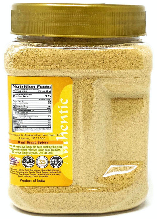 Rani Chat Masala (14 Spice Seasoning Salt) Tangy Indian Seasoning 16.7oz (1.04lbs) 475g PET Jar ~ All Natural | No MSG | Vegan | Gluten Friendly