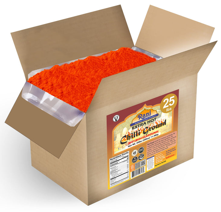 Rani Extra Hot Chilli Powder Indian Spice 400oz (25lbs) 11.36kg Bulk Box ~ All Natural | No Color added | Gluten Friendly | Vegan | NON-GMO