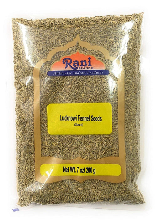 Rani Fennel Lucknowi Seeds (Fine Small Fennel) Whole Spice 7oz (200g) All Natural ~ Gluten Friendly | NON-GMO | Vegan | Indian Origin