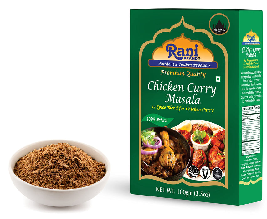 Rani Chicken Curry Masala (Indian 13-Spice Blend for Chicken) 3.5oz (100g) ~ All Natural | Vegan | No Colors | Gluten Friendly | NON-GMO | Indian Origin