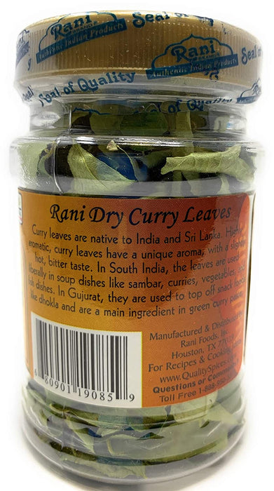 Rani Dried Curry Whole Leaves (Kari Neem Patha) Indian Spice 0.21oz (6g) ~ All Natural | Vegan | Gluten Friendly | NON-GMO