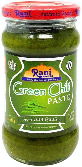 Rani Green Chilli Cooking Paste 10.58oz (300g) Glass Jar, Pack of 5+1 FREE ~ Vegan | Gluten Free | NON-GMO | No Colors | Indian Origin