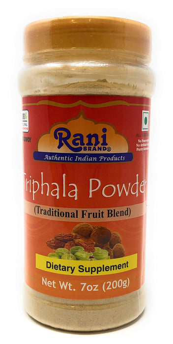 Rani Triphla Powder (Chebulic Myrobalan, Gooseberry, Terminalia Bellirica) 7oz (200g) ~ All Natural | Vegan | Non-GMO | Dietary Supplement | Indian Origin