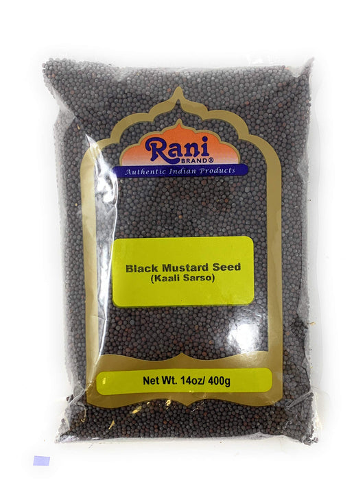 Rani Black Mustard Seeds Whole Spice (Kali Rai) 14oz (400g) ~ All Natural | Gluten Friendly | NON-GMO | Vegan