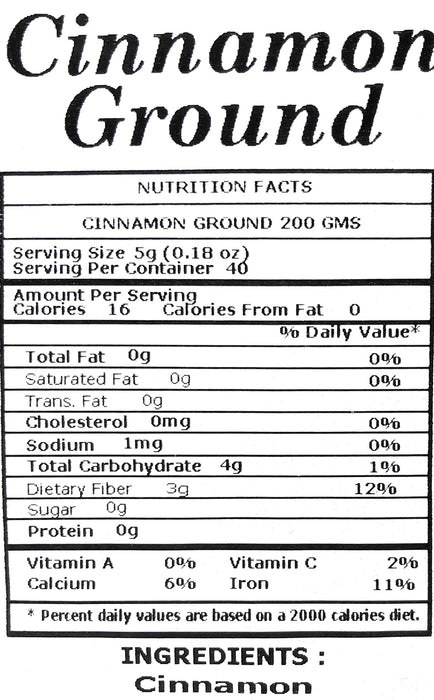 Rani Cinnamon Powder (Ground) Spice 7oz (200g) ~ All Natural, Salt-Free | Vegan | No Colors | Gluten Free Ingredients | NON-GMO