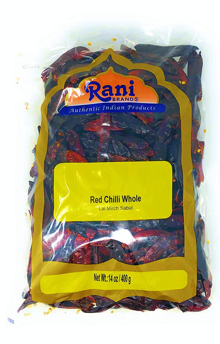 Rani Chilli Whole Indian 14oz (400gm) ~ All Natural | Vegan | No Colors | Gluten Friendly | NON-GMO