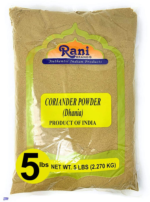Rani Coriander Ground Powder (Indian Dhania) Spice, 80oz (5lbs) 2.27kg Bulk ~ All Natural, Salt-Free | Vegan | No Colors | Gluten Friendly | NON-GMO