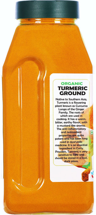 Rani Organic Turmeric (Haldi) Root Powder Spice, (High Curcumin Content) 16oz (1lb) 454g PET Jar ~ All Natural | USDA Certified Organic