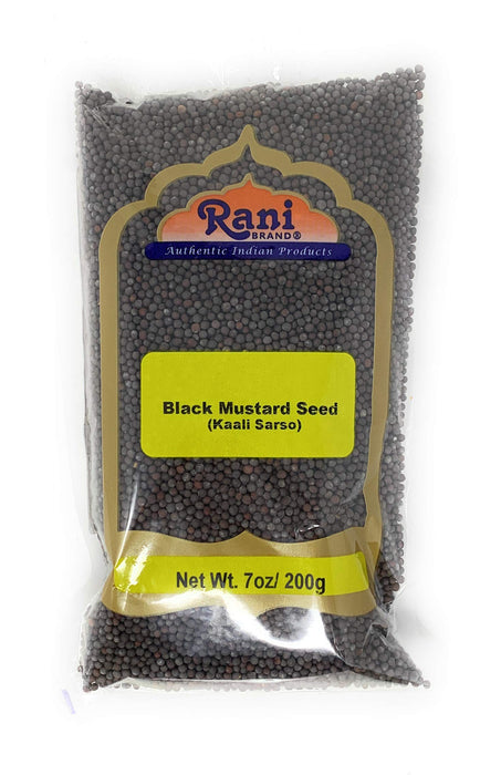 Rani Black Mustard Seeds Whole Spice (Kali Rai) 7oz (200g) ~ All Natural | Gluten Friendly | NON-GMO | Vegan