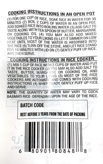 Asian Kitchen Platinum White Basmati Rice Extra Long Aged 20lbs (9.08kg) ~ All Natural | Gluten Friendly | Vegan | Indian Origin | Export Quality