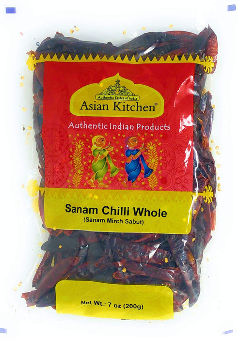 Asian Kitchen (By Rani Brand) Sanam Chilli Whole Stemless, Indian Chilli 7oz (200g) ~ All Natural | Vegan | Gluten Friendly | NON-GMO | Indian Origin