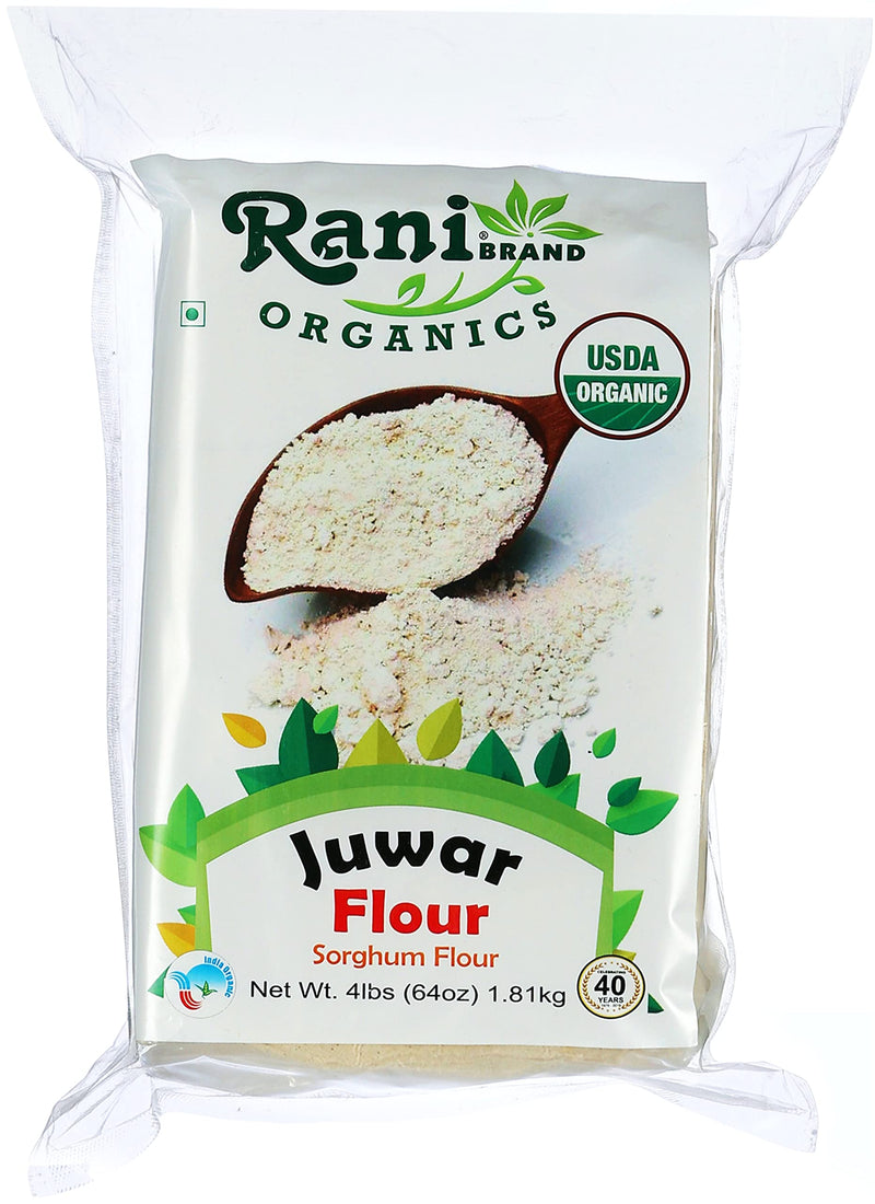 Rani Organic Juwar (Sorghum) Flour 64oz (4lbs) 1.81kg Bulk ~ All Natural | Vegan | Gluten Friendly | NON-GMO | Indian Origin | USDA Certified Organic