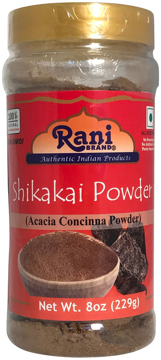 Rani Shikakai (Acacia Concinna) Powder 8oz (229g) ~ Natural, Salt-Free | Vegan | No Colors | Gluten Free Ingredients | NON-GMO | Indian Origin