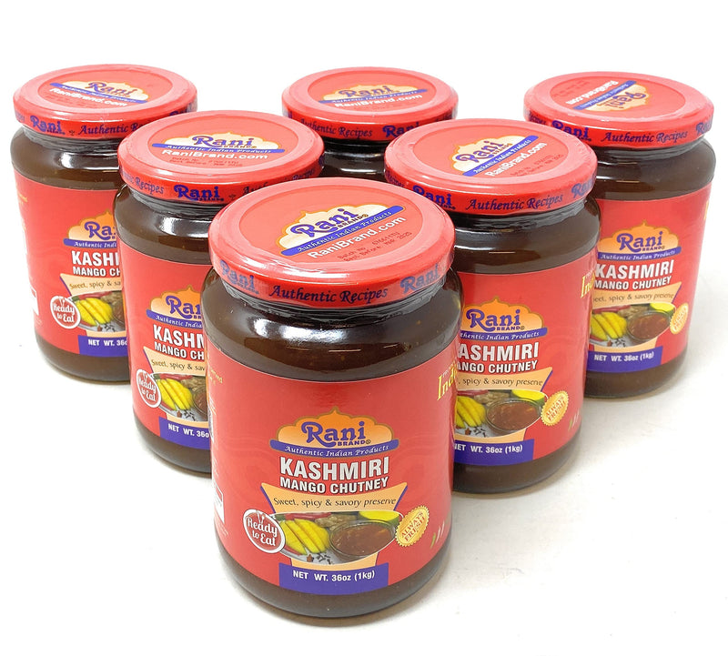 Delicious 1kg Glass Jar Rani Kashmiri Mango Chutney 