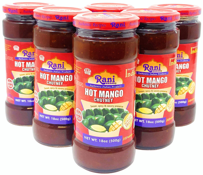 Rani Hot Mango Chutney (Spicy Indian Preserve) 18oz