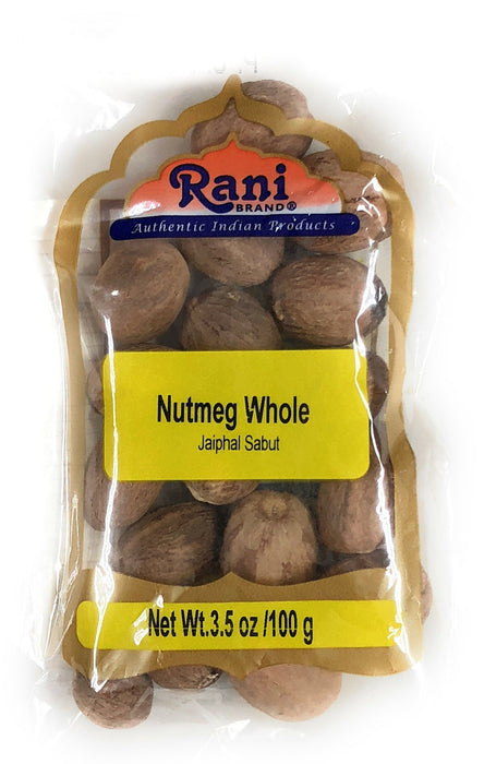 Rani Nutmeg (Jaiphul) Whole Spice, 21-23 Pieces, 3.5oz (100g) ~ All Natural | Vegan | Gluten Friendly | NON-GMO | Indian Origin