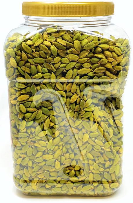 Rani Green Cardamom Pods Spice (Hari Elachi) 48oz (3lbs) 1.36kg PET Jar ~ All Natural | Vegan | Gluten Friendly | NON-GMO | Kosher | Product of India