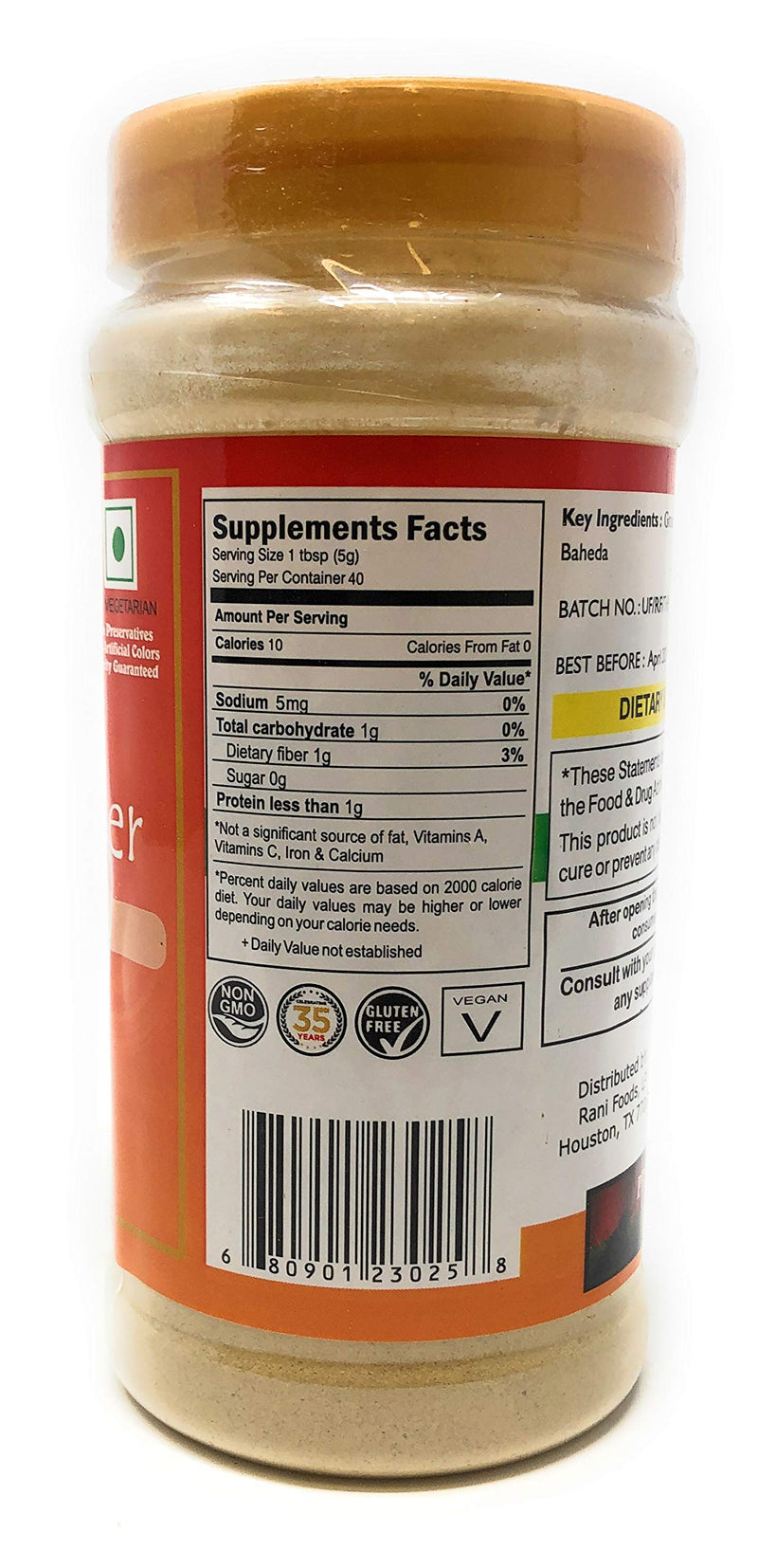 Rani Triphla Powder (Chebulic Myrobalan, Gooseberry, Terminalia Bellirica) 7oz (200g) ~ All Natural | Vegan | Non-GMO | Dietary Supplement | Indian Origin