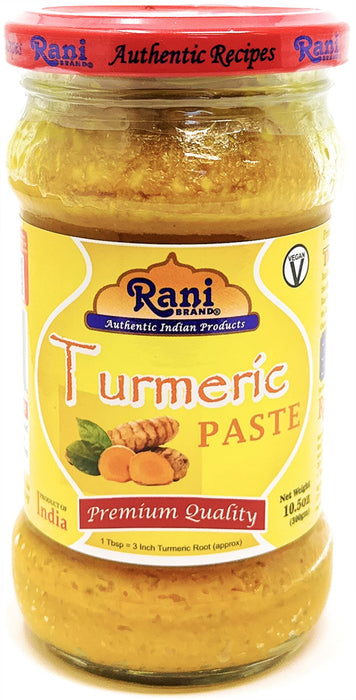 Rani Turmeric (Haldi) Paste 10.5oz (300g) Glass Jar ~ All Natural | Vegan | Gluten Free | NON-GMO | No Colors | Indian Origin