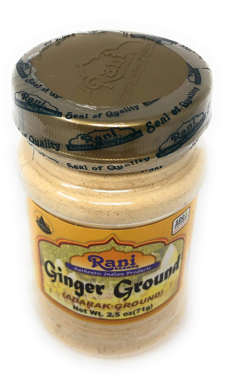 Rani Ginger (Adarak) Powder Ground, Spice 2.5oz (71g) PET Jar ~ All Natural | Vegan | Gluten Friendly | NON-GMO | Indian Origin
