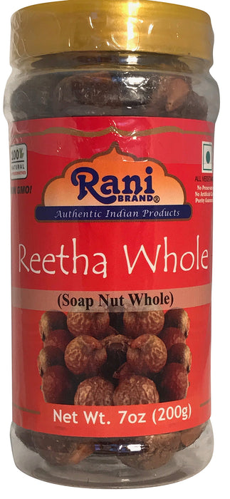 Rani Reetha (Soap Nut) Whole 7oz (200g) ~ Natural, Salt-Free | Vegan | No Colors | Gluten Friendly | NON-GMO | Indian Origin