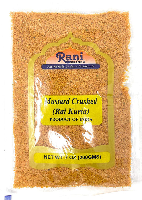 Rani Mustard Seeds Crushed Coarse 7oz (200g) ~ All Natural | Gluten Friendly | NON-GMO | Vegan | Indian Origin