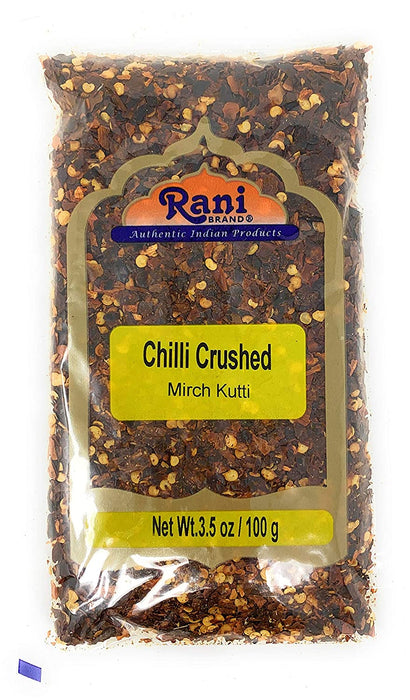 Rani Crushed Chilli (Pizza Type Cut) Indian Spice 3.5oz (100g) ~ All Natural, No Color added, Gluten Friendly | Vegan | NON-GMO | No Salt or fillers