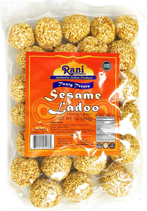 Rani Sesame Ladoo (Round Sesame Brittle Candy) 7oz (200g) x Pack of 20 ~ All Natural | Vegan | No colors | Gluten Friendly | Indian Origin