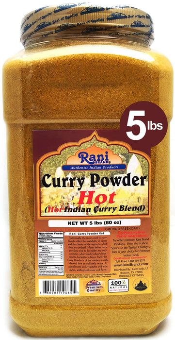 Rani Curry Powder Hot Natural 11-Spice Blend 5lbs (80oz) Bulk ~ Salt Free | Vegan | Gluten Friendly | NON-GMO