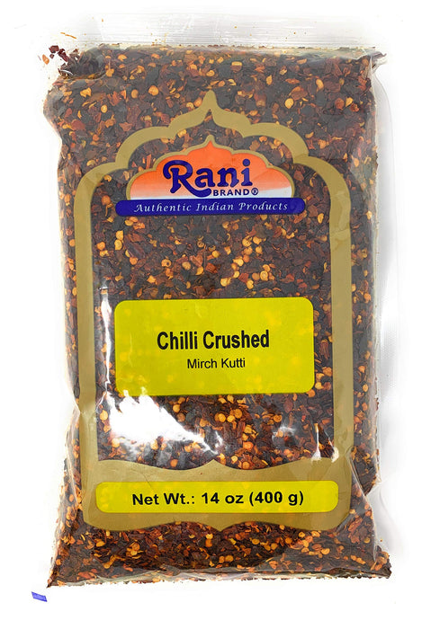 Rani Crushed Chilli (Pizza Type Cut) Indian Spice 14oz (400g) ~ All Natural, No Color added, Gluten Friendly | Vegan | NON-GMO | No Salt or fillers