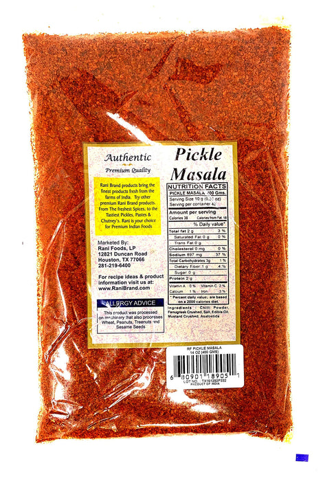 Rani Pickle (Achar) Masala Natural Indian Spice Blend 14oz (400g) ~ All Natural | Vegan | Gluten Friendly | NON-GMO | No colors | Indian Origin