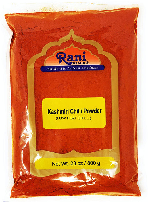 Rani Kashmiri Chilli Powder (Deggi Mirch, Low Heat) Ground Indian Spice 28oz (800g) ~ All Natural | Salt-Free | Vegan | Gluten Friendly | NON-GMO | Perfect for Deviled Eggs & Other Low Heat Dishes