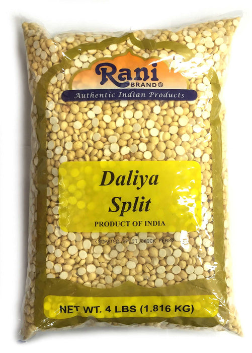 Rani Daliya Split (Roasted Split Chickpeas Dalia) 4lbs (64oz) ~ All Natural | Vegan | Indian Origin
