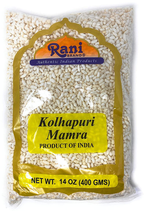 Rani Kohlapuri Mamra (Puffed Rice) 14oz (400g) ~ All Natural, Indian Origin | No Color | Gluten Friendly | Vegan | NON-GMO | No Salt or fillers